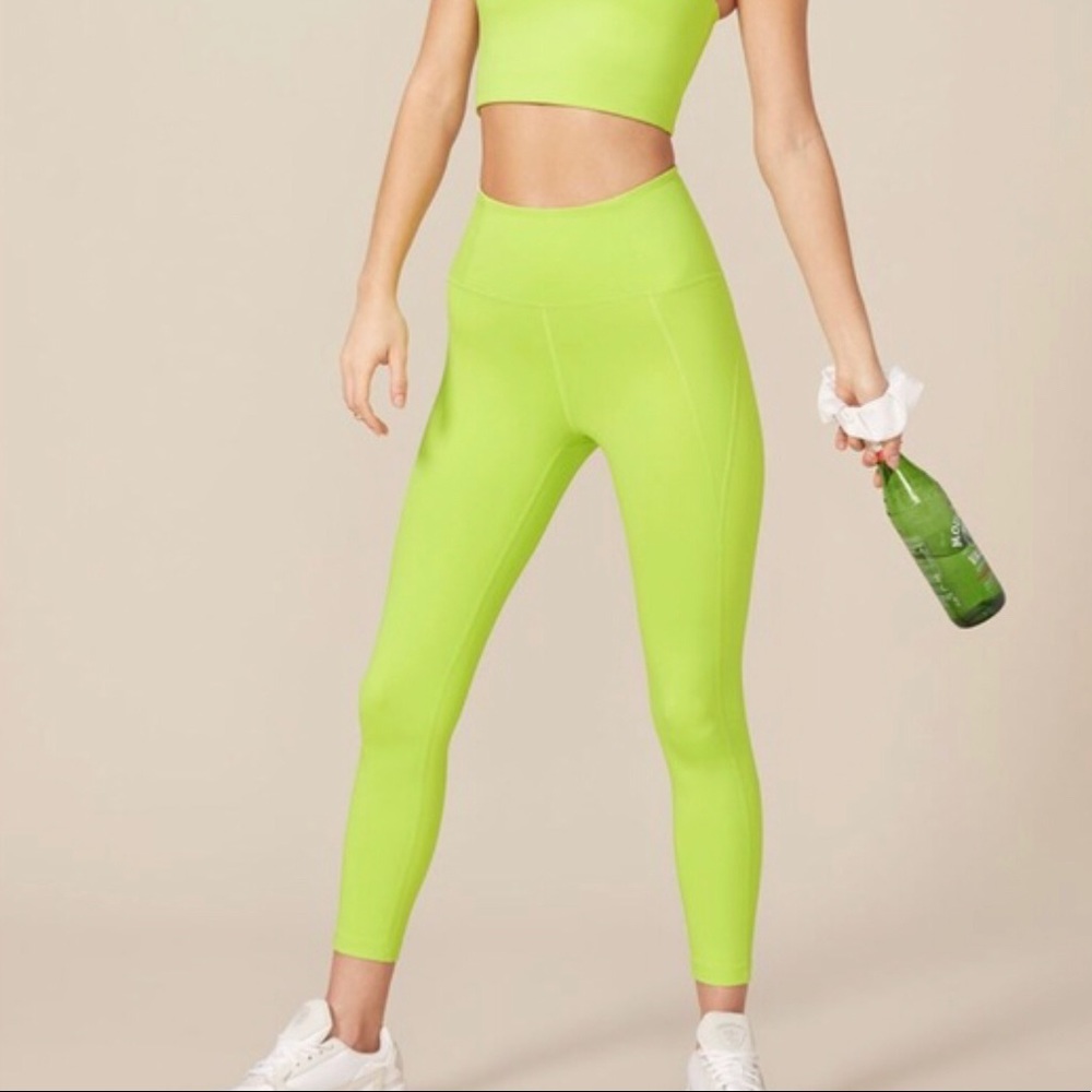 Girlfriend Collective Lime Green Leggings Size Sm